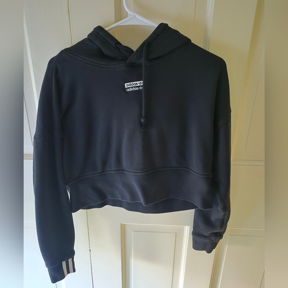 Adidas Originals Women's Vocal Cropped Hoodie Black XS - Picture 5 of 11